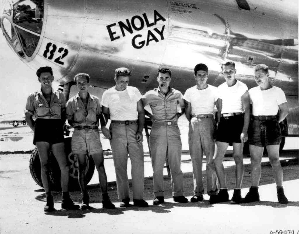 Crew of the b 29 "enola gay"