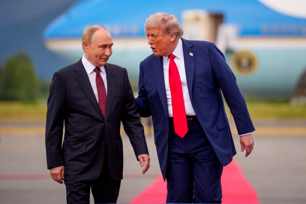 U.S. President Trump And Russian President Putin Meet On War In Ukraine At U.S. Air Base In Alaska